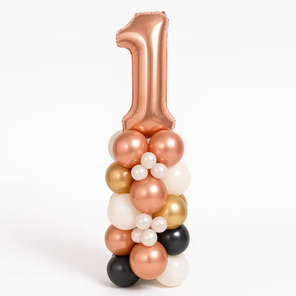 Mini Columna Número Metalizada (1,5 m) – Globos Sin Helio - Narosa Sweet Party Barcelona