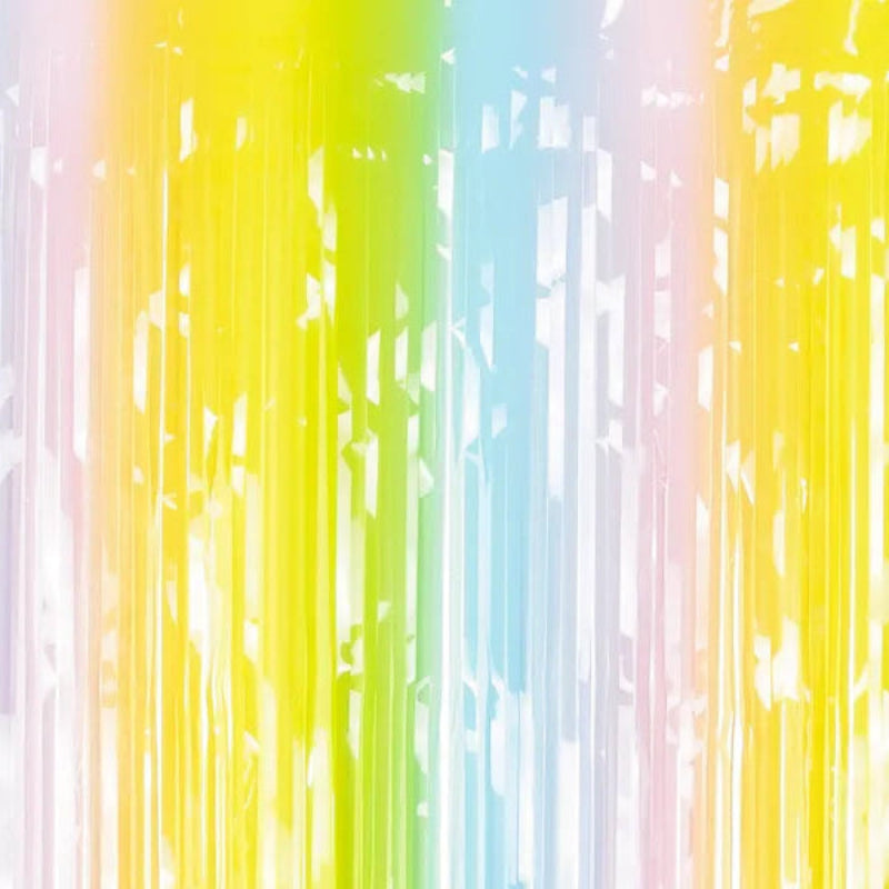 Cortina de fiesta brillante multicolor para decoración