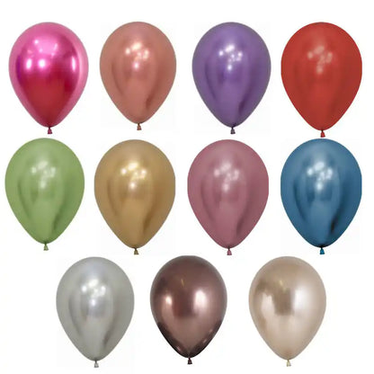 Globo Látex R12/30cm Cromado - Biodegradable