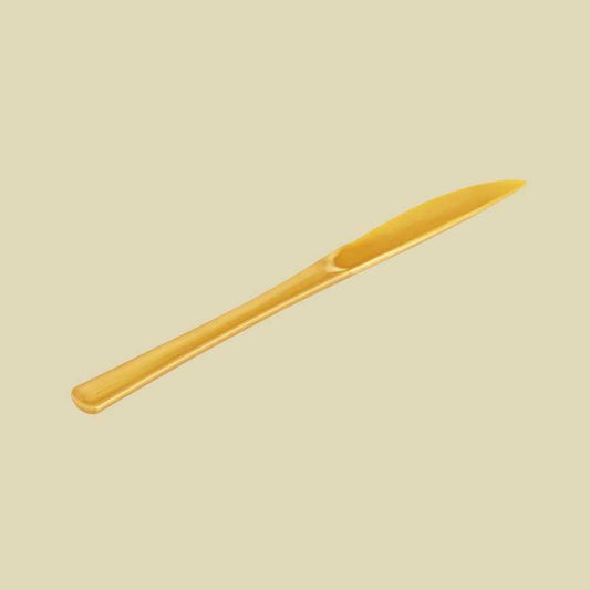 Cuchillos reutilizables color oro 20 cm