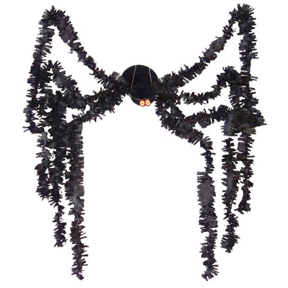 Decoración colgante Halloween araña panal 11 x 21 cm