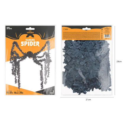 Araña colgante de papel Halloween estilo panal decoración