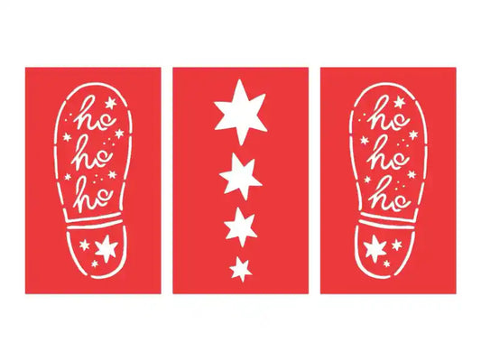 Plantillas de Huella de Papá Noel y Estrellas - Narosa Sweet Party Barcelona