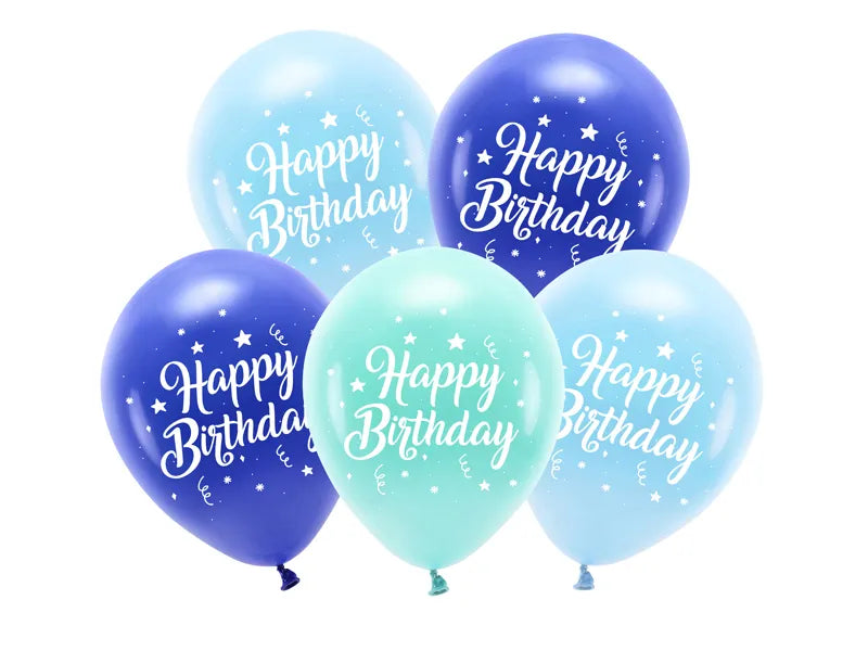 Globos Biodegradables Happy Birthday To You Azul