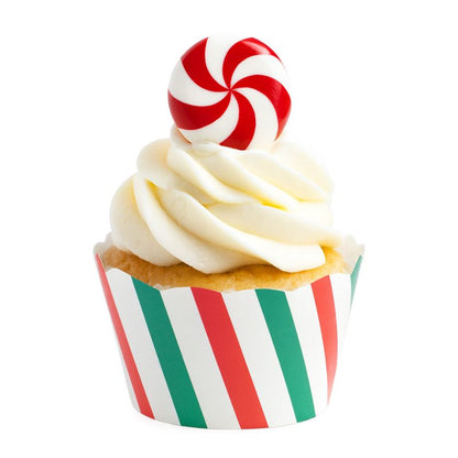 Envoltorios para cupcakes rojos y verdes PartyDeco