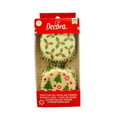 Envoltorios para hornear navideños blancos con verde