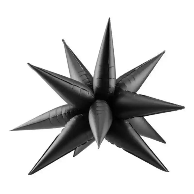 Globo Estrella 3D Brillante 70 o 95 cm – Plata, Oro o Negro (Solo Aire) - Narosa Sweet Party Barcelona