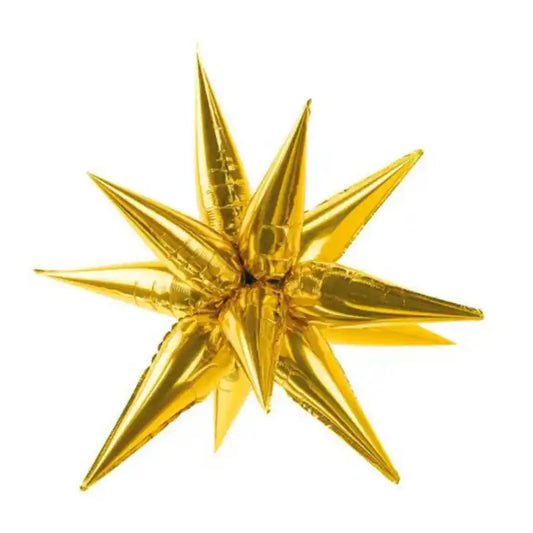 Globo Estrella 3D Brillante 70 o 95 cm – Plata, Oro o Negro (Solo Aire) - Narosa Sweet Party Barcelona