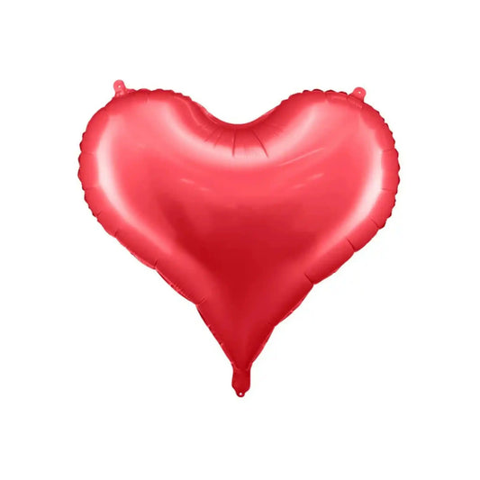 Globo foil rojo en forma de corazón 75x64.5 cm, ideal para eventos románticos.