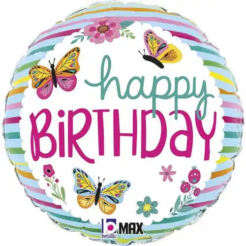 Globus Bday Papallones Colorides