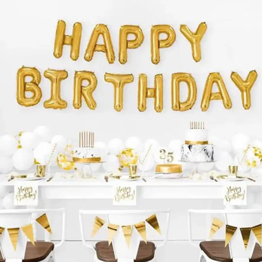 Globo Letras Happy Birthday - 4 Colores Disponibles