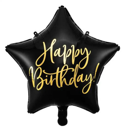 Globo Estrella Happy Birthday 40 cm - Colores Surtidos, Aire o Helio - Narosa Sweet Party Barcelona