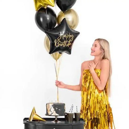 Globo Estrella Happy Birthday 40 cm - Colores Surtidos, Aire o Helio - Narosa Sweet Party Barcelona