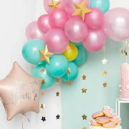 Globo Estrella Happy Birthday 40 cm - Colores Surtidos, Aire o Helio - Narosa Sweet Party Barcelona