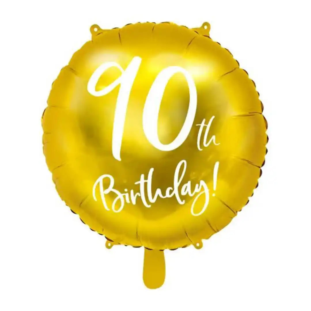 Globo Metálico Redondo con Número Edad en Blanco de 45cm – Aire o Helio - Narosa Sweet Party Barcelona