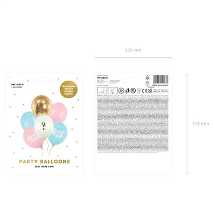 Globos Niño o Niña 30 cm – Pack x6 Biodegradables para Baby Shower y Revelación - Narosa Sweet Party Barcelona