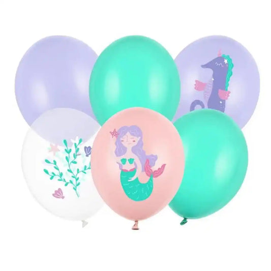 Globos Sea World 30 cm – Pack x6 Biodegradables para Fiesta Infantil del Mar - Narosa Sweet Party Barcelona