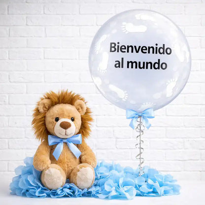 Globo Bubble Huellas de Bebé 61 cm – Helio - Narosa Sweet Party Barcelona