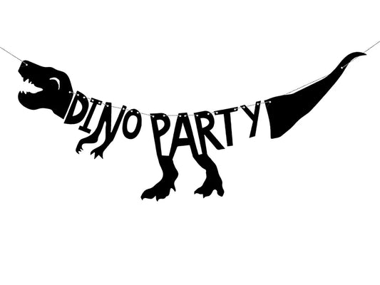 Pancarta de dinosaures - Dino Party de 20x90cm.