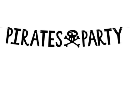 Pirates Banner in Black