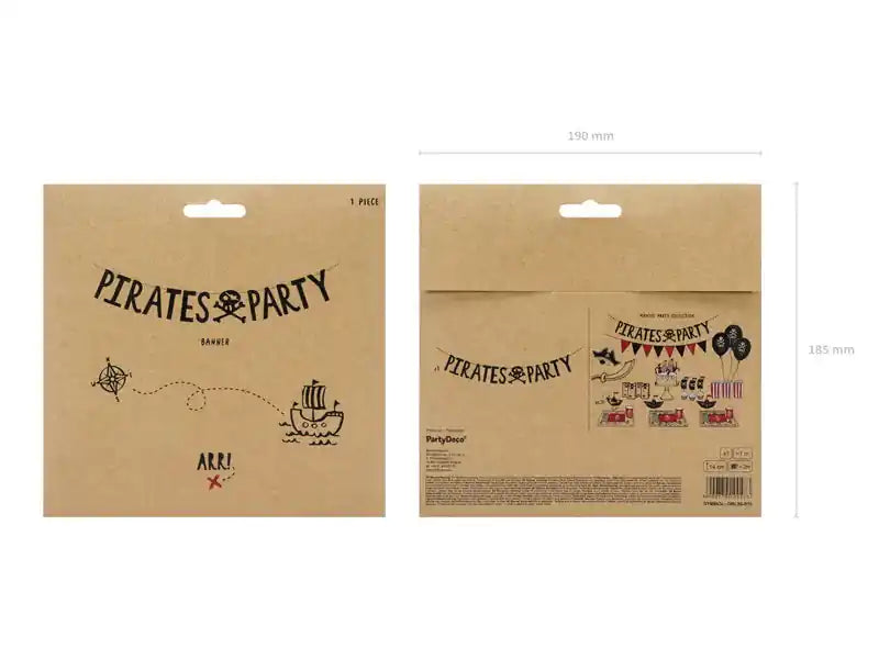 Pancarta Piratas en Negro - Narosa Sweet Party Barcelona
