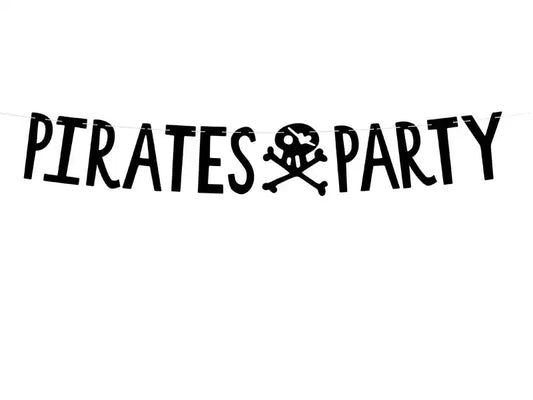Pancarta Piratas en Negro - Narosa Sweet Party Barcelona