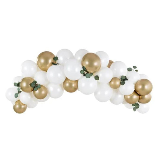 White Gold Balloon Garland