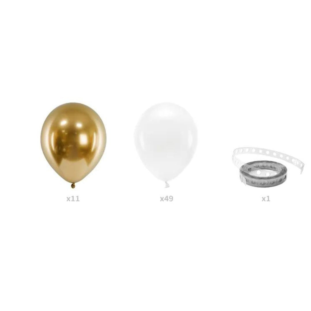 White Gold Balloon Garland