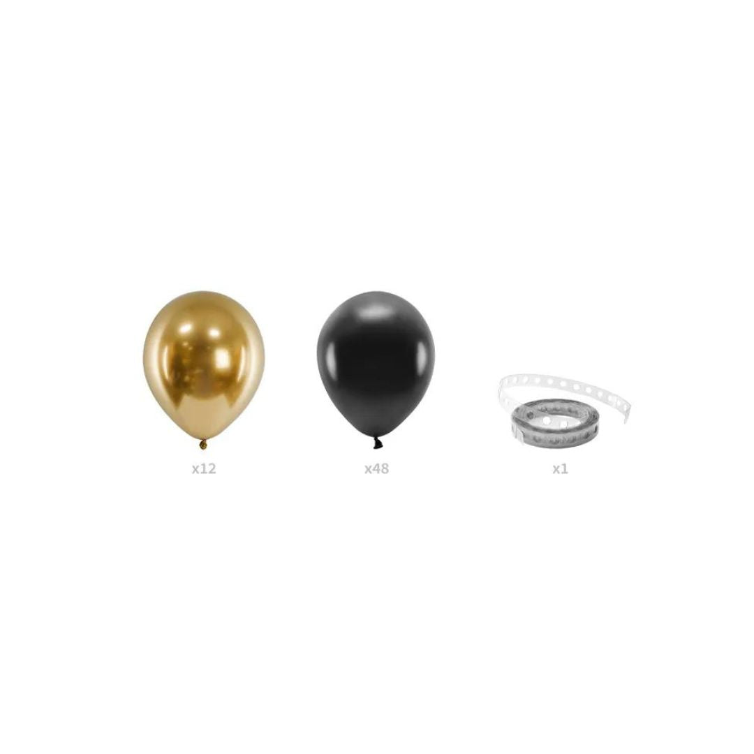 Black Gold Balloon Garland