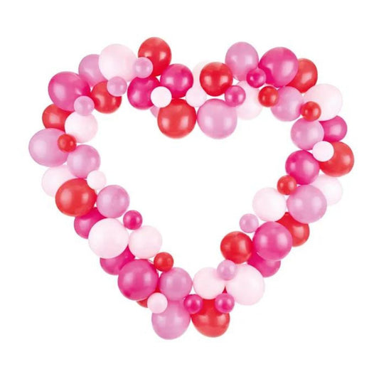 Pink Heart Balloon Garland Arch