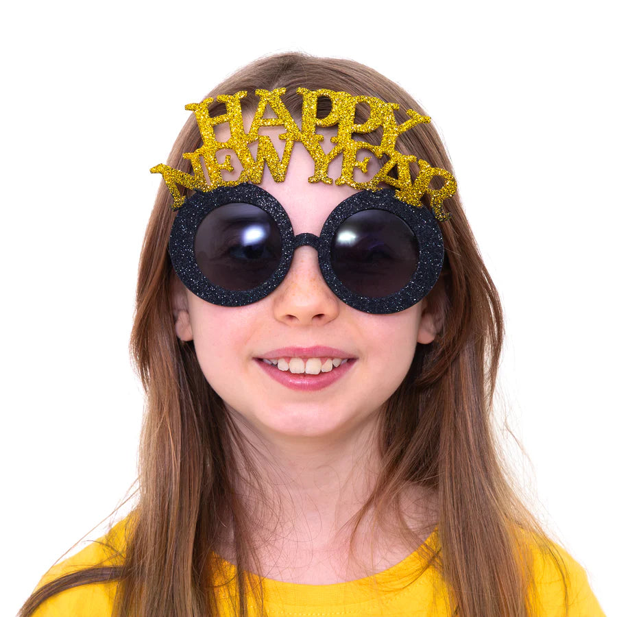 Gafas de Fiesta "Happy New Year" en Dorado y Plateado