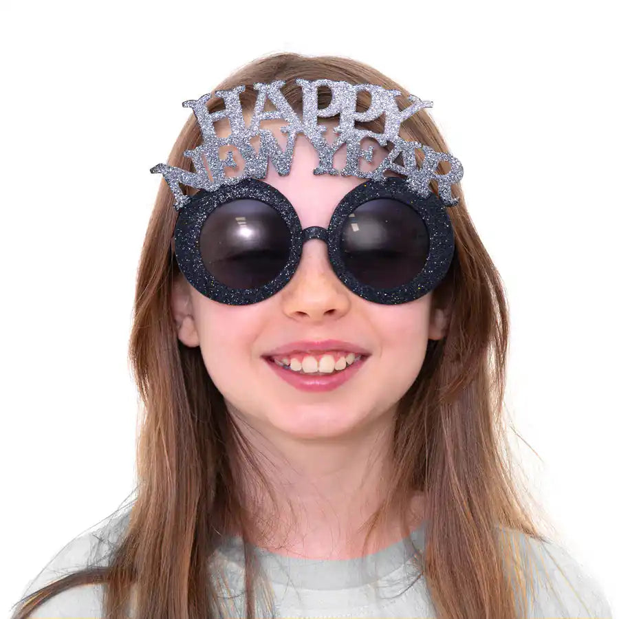 Gafas de Fiesta "Happy New Year" en Dorado y Plateado - Narosa Sweet Party Barcelona