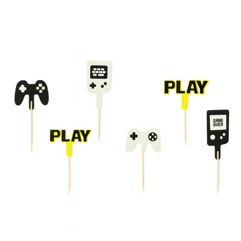 Toppers para cupcakes temática Gamer