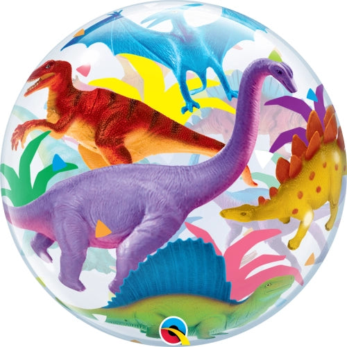 Globo Bubble 22" Dinosaurios Coloridos