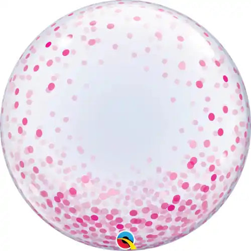 Globo Bubble Confeti Mix 61 cm | 4 Colores | Apto Aire y Helio - Narosa Sweet Party Barcelona