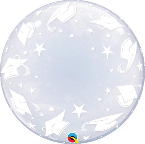 Globo Bubble Graduación Gorras 61 cm – Para Helio