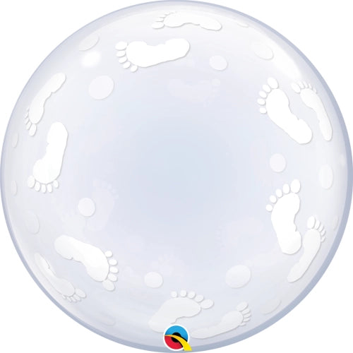 Globo Bubble Huellas de Bebé 61 cm – Helio