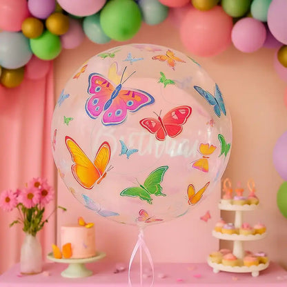 Globo Burbuja Mariposas Multicolor – 56 cm - Narosa Sweet Party Barcelona