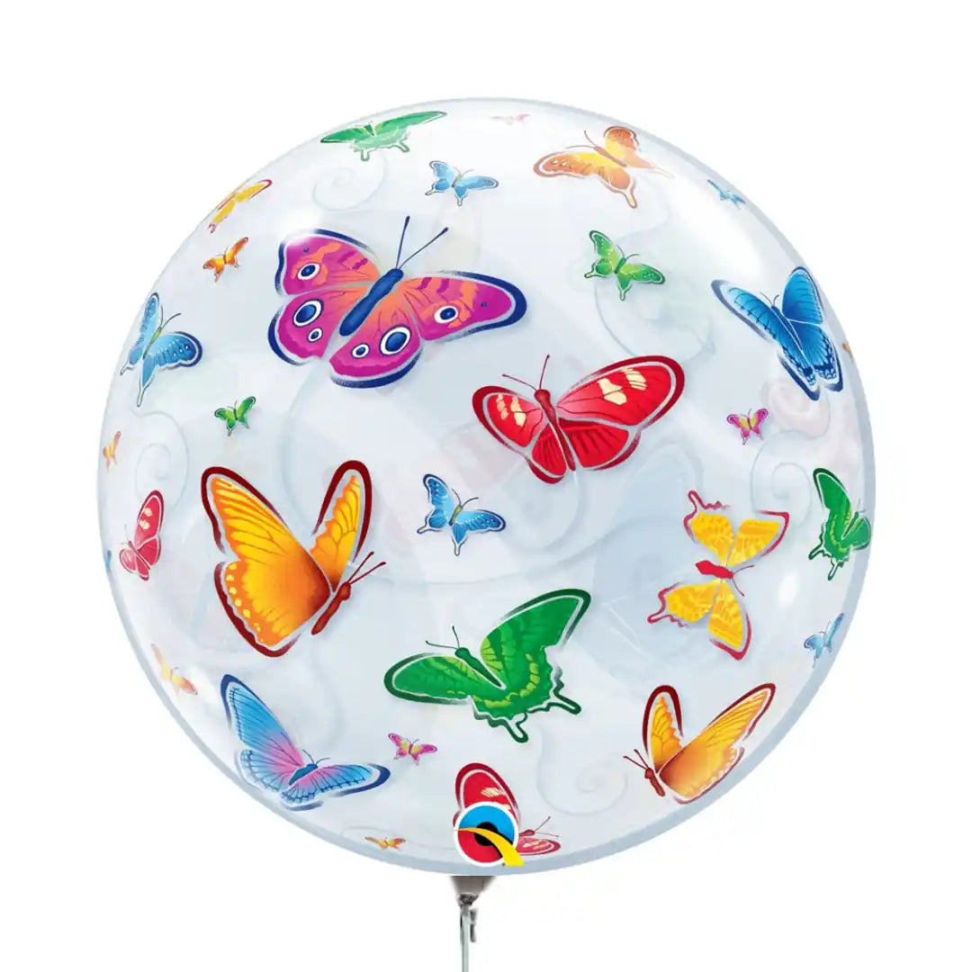 Globo Burbuja Mariposas Multicolor – 56 cm - Narosa Sweet Party Barcelona
