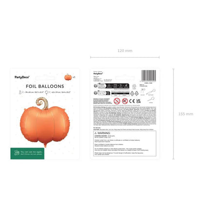 Decoración otoñal con globo calabaza de 62x59 cm