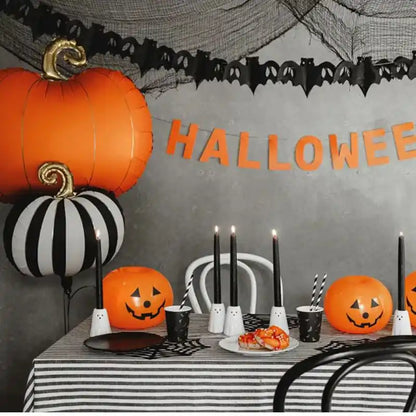 Globo Calabaza Foil 62x59 cm – Naranja con Tallo Dorado - Narosa Sweet Party Barcelona