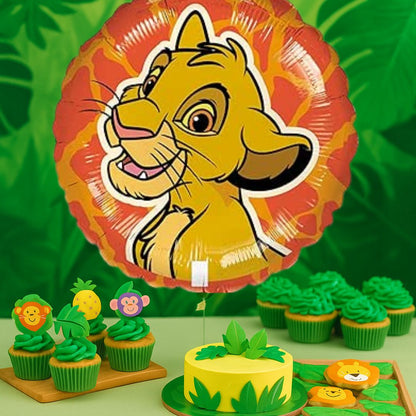 Globo Disney El Rey León 45 cm para cumpleaños infantiles.