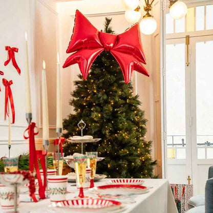 Globo navideño lazo rojo apto helio