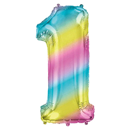 Globus Foil Números Degradé 72 cm (32) - Aire o Heli