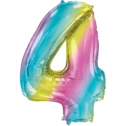 Globus Foil Números Degradé 72 cm (32) - Aire o Heli