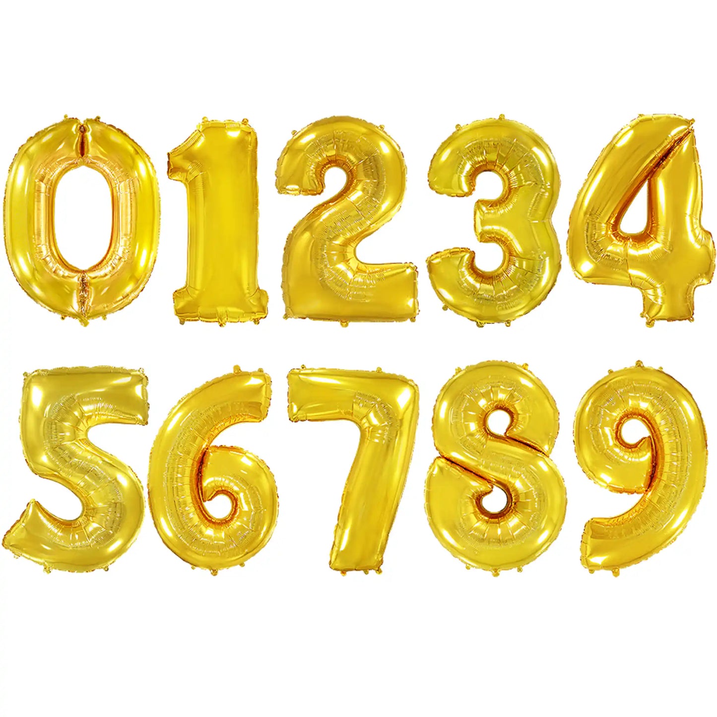 Globo Foil Números Dorado 72cm (32") - Aire o Helio - Narosa Sweet Party Barcelona