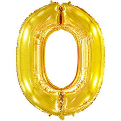 Globo Foil Números Dorado 72cm (32") - Aire o Helio - Narosa Sweet Party Barcelona