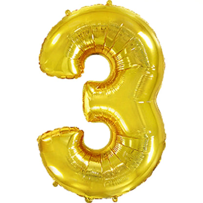 Globo Foil Números Dorado 72cm (32") - Aire o Helio - Narosa Sweet Party Barcelona