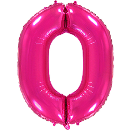 Globo Foil Números Fucsia 70 cm (32) - Aire o Helio