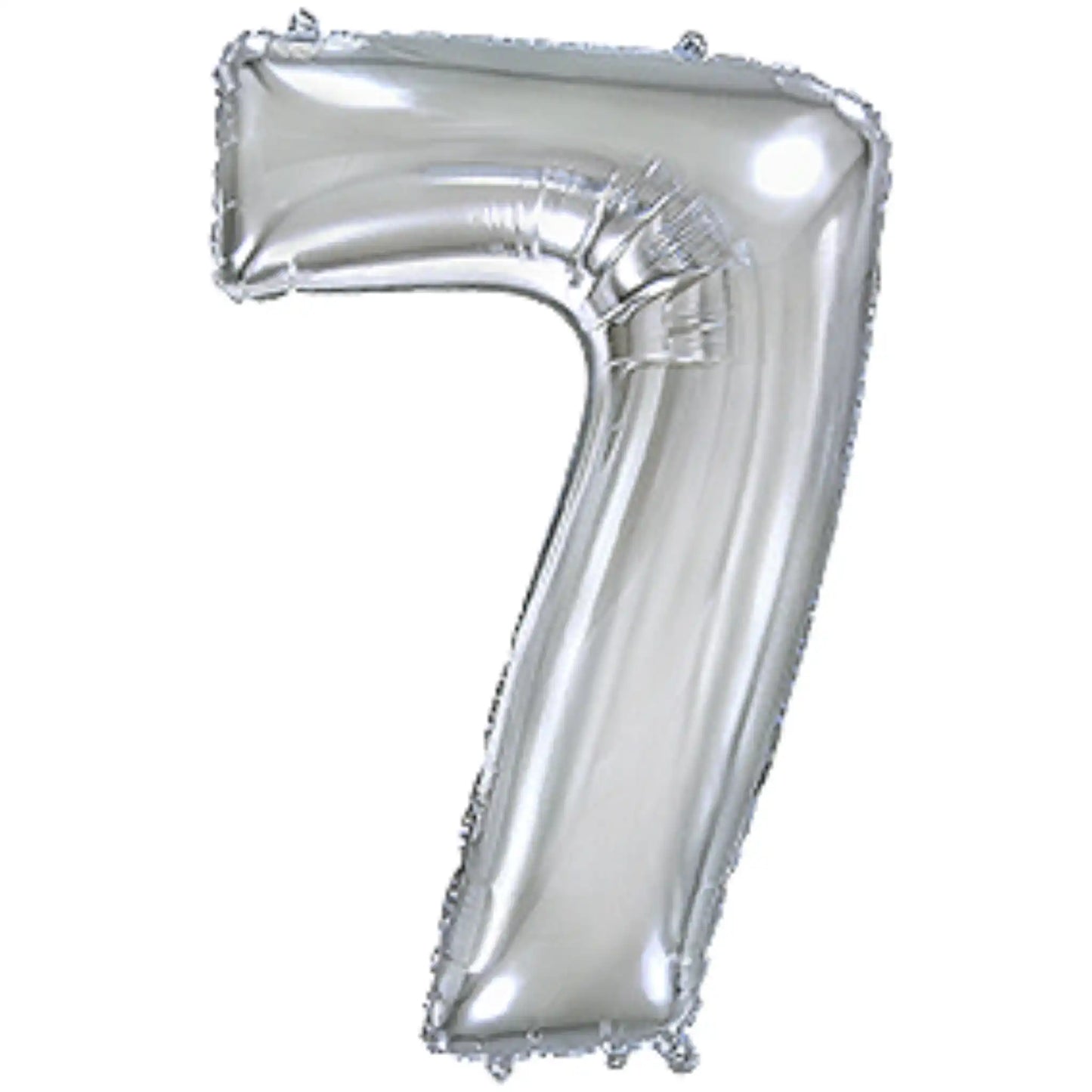 Globo Foil Números Plateado 72 cm - Aire o Helio